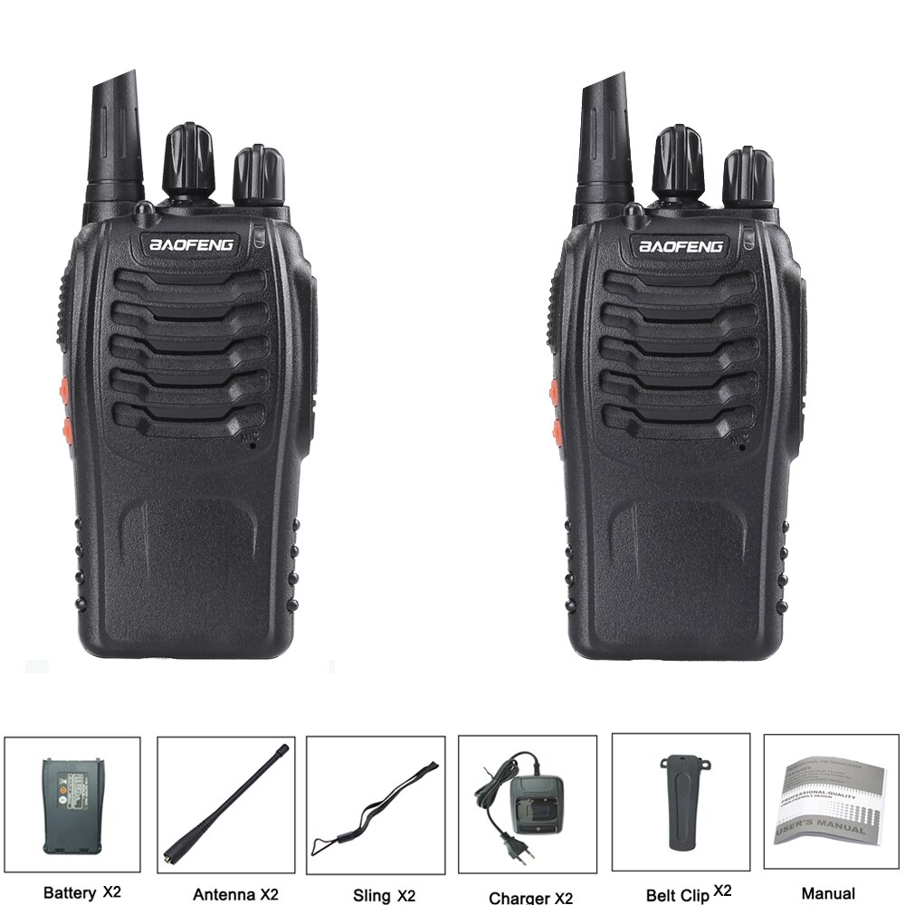 2 Stuks Baofeng Handheld 5W BF-888S Walkie Talkie Draagbare Radio Station 888S Uhf 400-470 Mhz 16CH bf 888S Comunicador Zender: Package 6