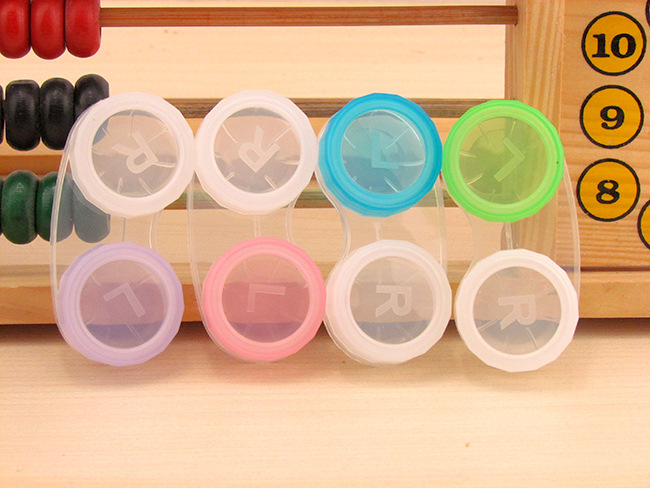 100 pcs/lot Glasses Cosmetic Contact Lenses Box Contact Lens Case for Eyes Care Kit Holder Container: Black