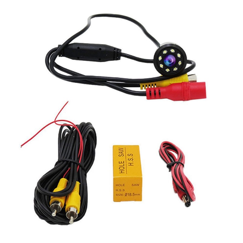 8 led nachtzicht waterdichte achteruitrijcamera brede graden auto achteruitrijcamera universele achteruitrijcamera
