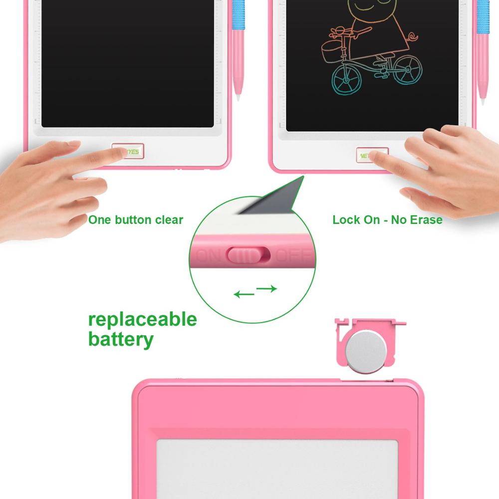 drawing tablet 10 inch lcd writing tablet electronics graphic tablet drawing pad Colorful Version with Lock Function Doodle