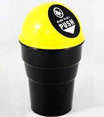 Caja de almacenamiento de estilo de coche, papelera, depósito de basura para Hyundai Santa Fe Veracruz Mistra Tucson Veloster Rohens AZERA Avante: Amarillo