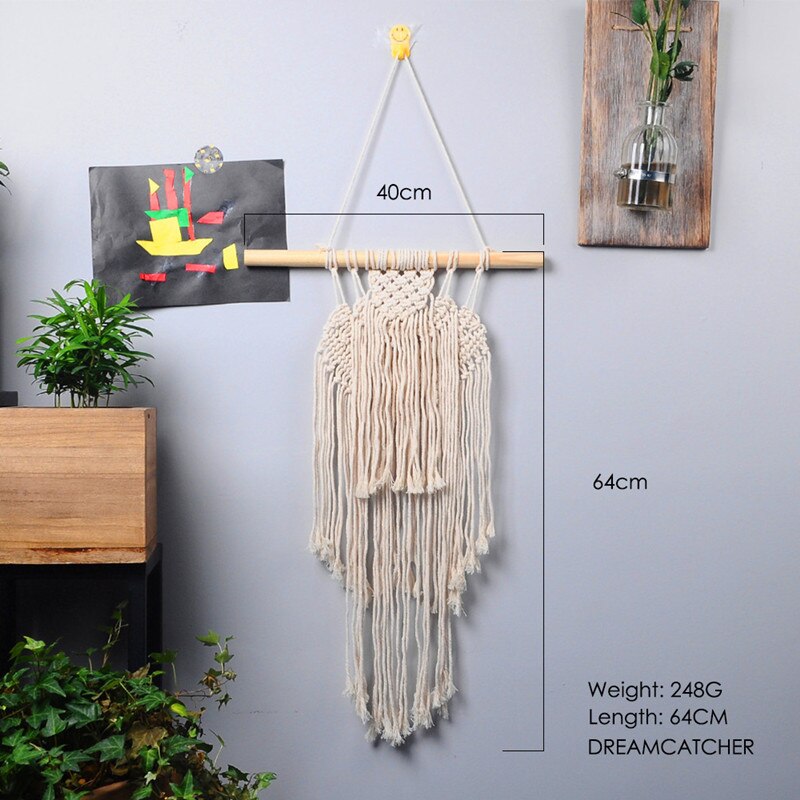 Stor macrame gobeläng macrame vägghängande bondgård dekor makrame rum dekoration gobeläng vägg för kvinnor: Typ 8