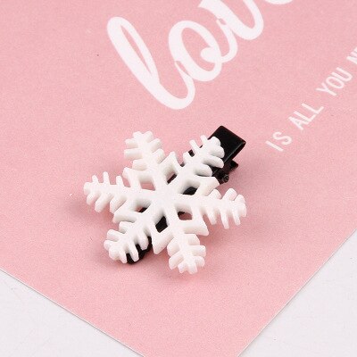 1 peças do Floco de neve Do Bebê Meninas Natal Faixa De Borracha Combinação de Grampos de cabelo Grampos de Cabelo Crianças Faixa de Cabelo Cabeça Corda Acessório de Cabelo Feliz: 1
