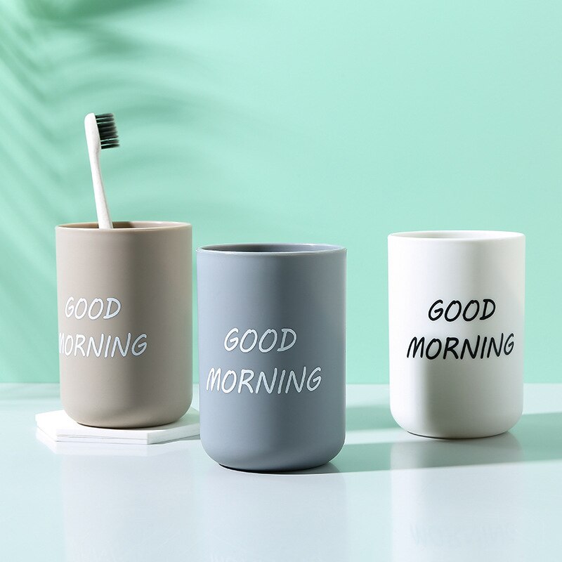 1pcs Simple Nordic Travel Portable Washing Cup Home Couple Plastic Good Morning Toothbrush Storage Cup Bathroom Tumbler Product