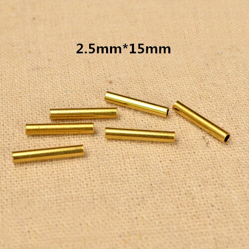 100 Stuks Metalen Ruwe Messing Cilinder Buis Kralen Connectors Diy Bevindingen Voor Sieraden Maken 2.5*15Mm 2*30Mm 3*40Mm 2*20Mm