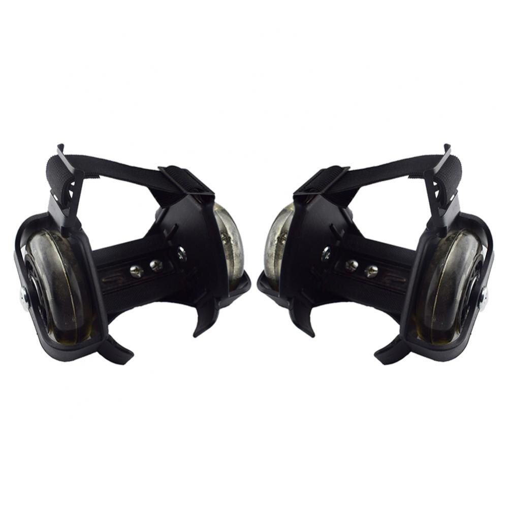 35% Kortingen ! 1 Paar Kids Kinderen Outdoor Verstelbare Led Knippert Wiel Hak Skate Rollen: Black