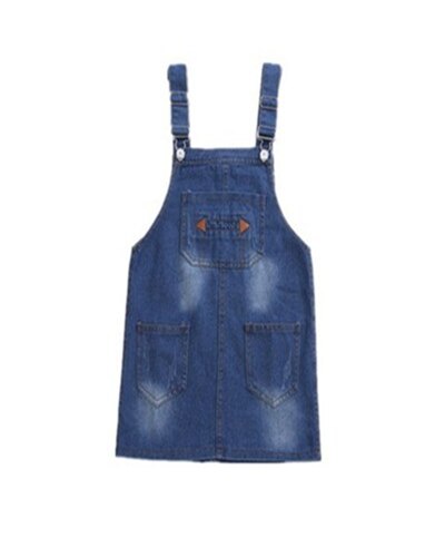 Trendy børn pige denim overalls til piger jeans jumpsuits kjole forår sommer børn casual overall 3 4 6 8 10 12 år: 10