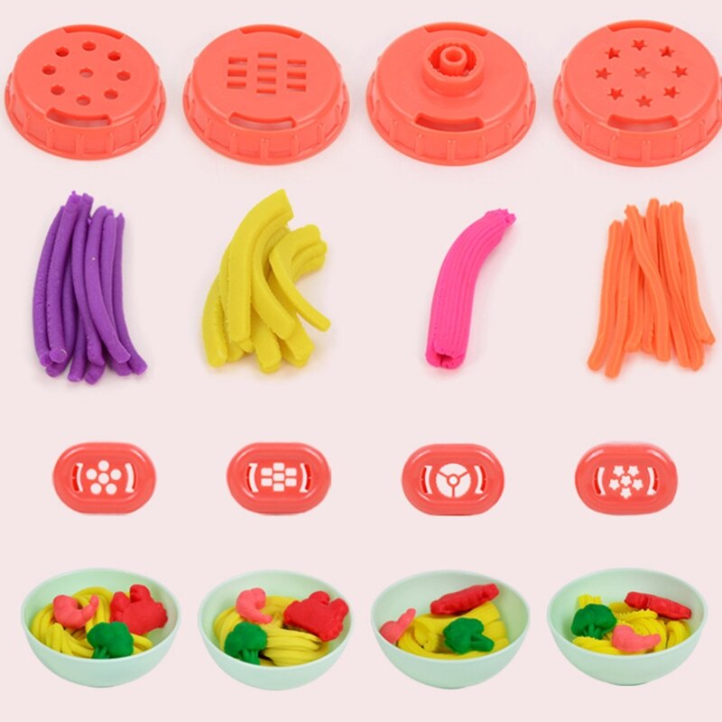 Cute Pig Noodles Dumplings Maker 3D Clay Mold Tool Set DIY Non Toxic Plasticine Modeling Pretend Play Dough Toy