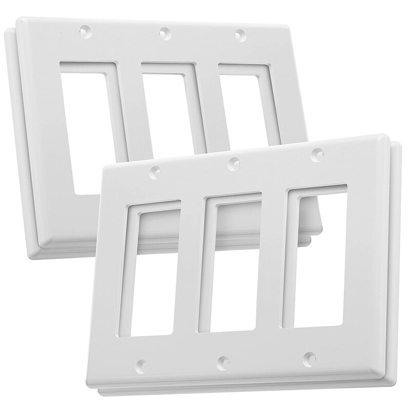 Light Switch Cover, Switch Plate Covers, Pack of 10, Single Light Switch Cover,2 Gang, White Light Switch Cover: Default Title