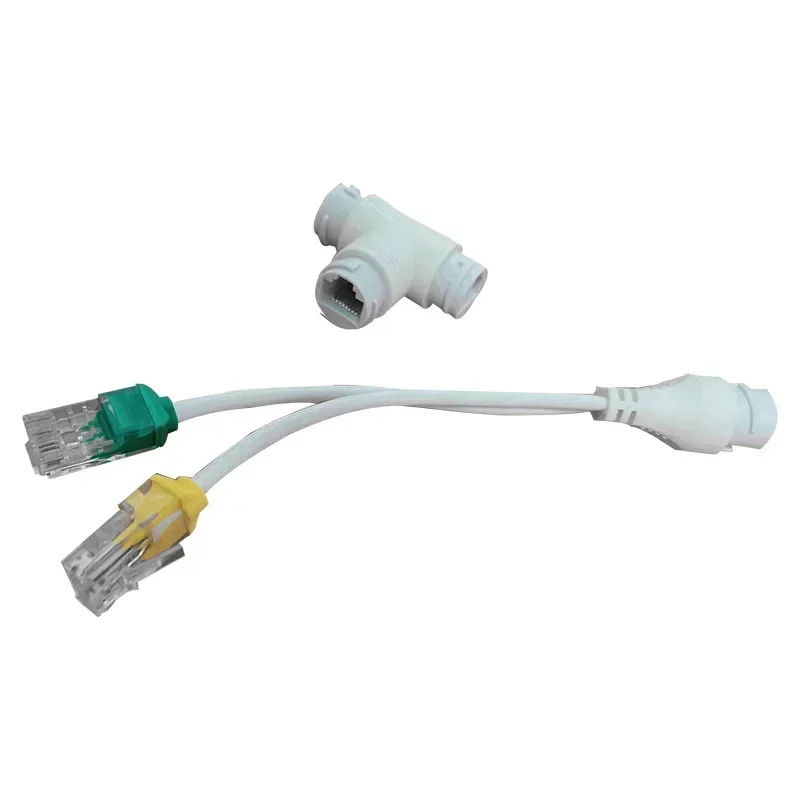 Adaptateur séparateur Ethernet POE, un câble réseau, deux caméras, connecteur convertisseur