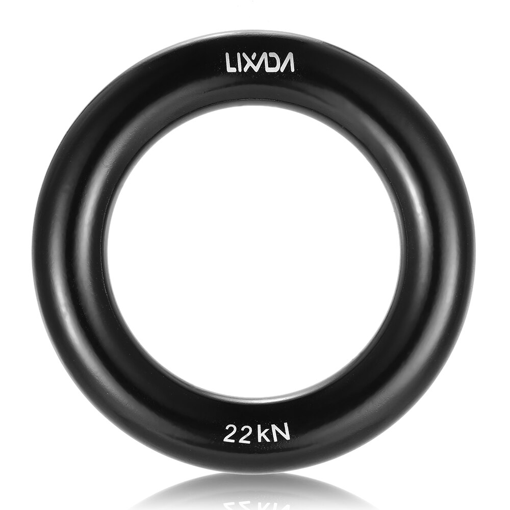 Lixada – hamac d&#39;escalade en aluminium, anneau de Rappel en plein air, équipement de sécurité et de sauvetage, 22KN: Black