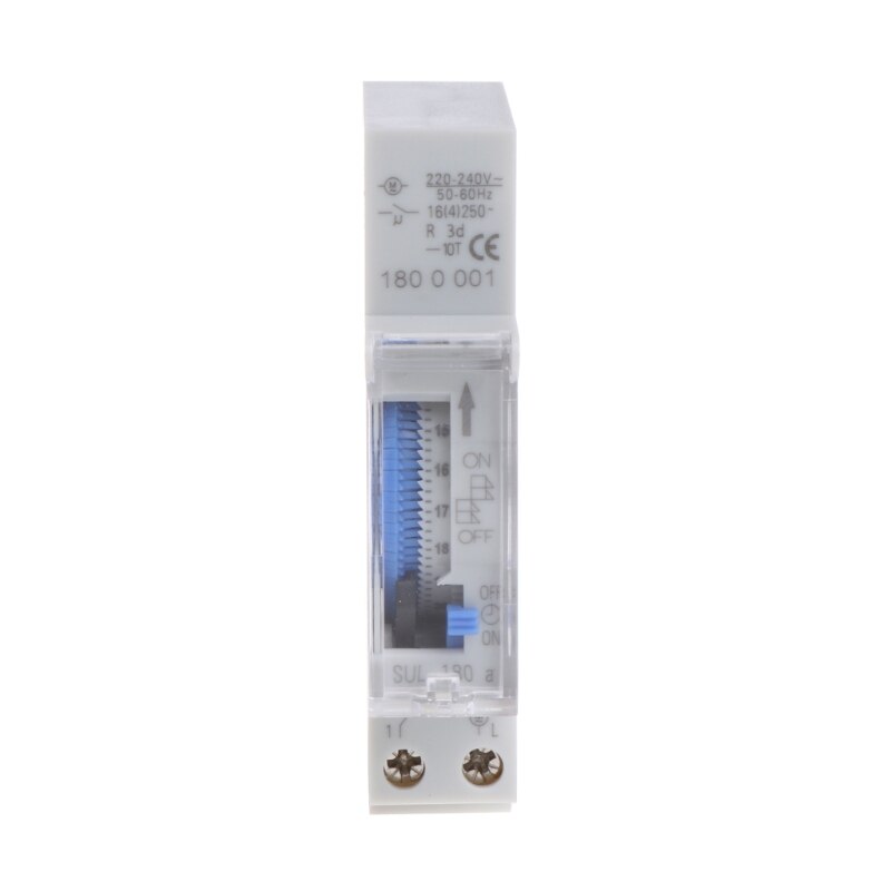 AC 220V 15 Minutes Mechanical Timer Switch 24 Hours Programmable Din Rail
