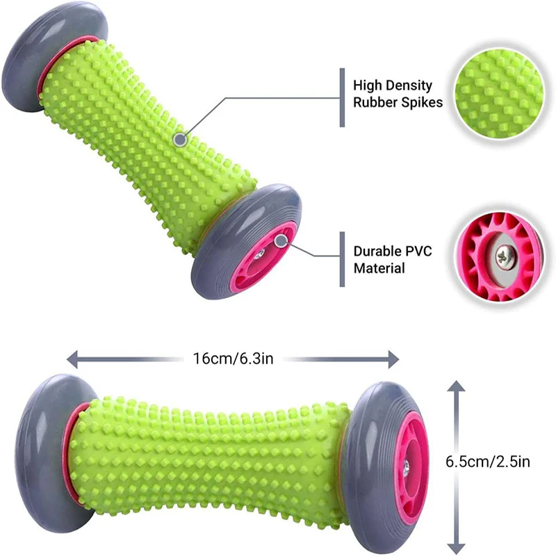 Draagbare Voetmassage Roller Fascia Roller Full Body Spierhandleiding Massage Arm Rug Been Nek Ontspanningsapparaat