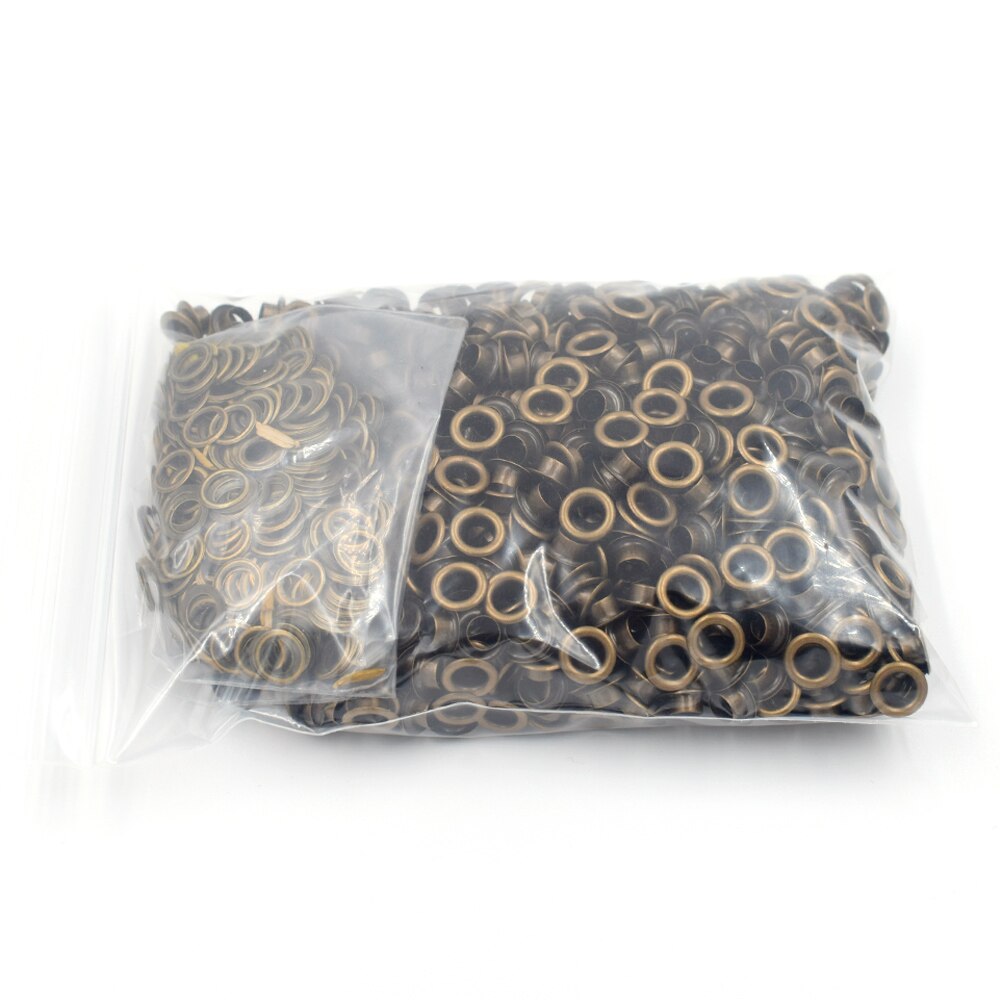 1000sets Eyelets Inner Diameter 5mm Brass Eyelets with Washer DIY Handmade Craft Sewing Clothing Belt Bulk Accessories: Bronze-5mm