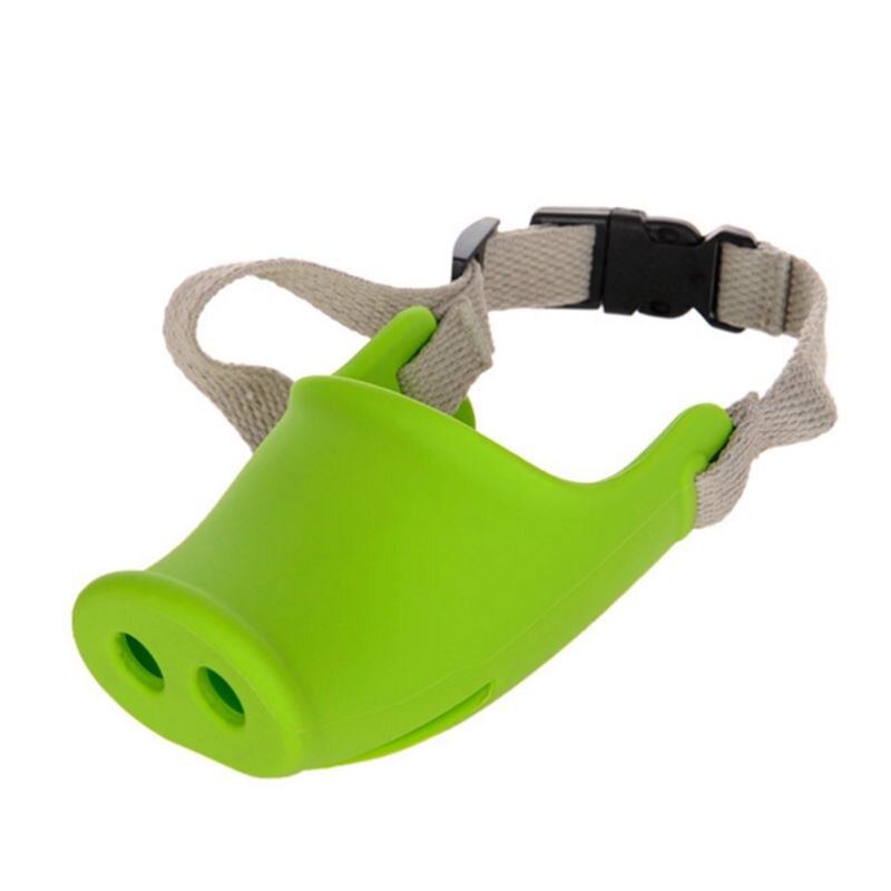 Anti-beetmasker voor honden, niet-giftig, stop blaffend mondmasker, multifunctionele accessoires voor huisdieren: M / Groente