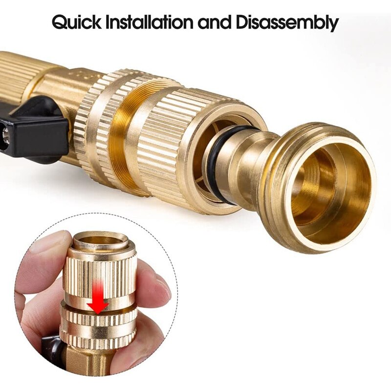 -Garden Hose Quick Connect Kit,Hose Quick Connectors,3/4 Inch GHT Quick Connect Fittings,Leak Proof Water Hose Adapters