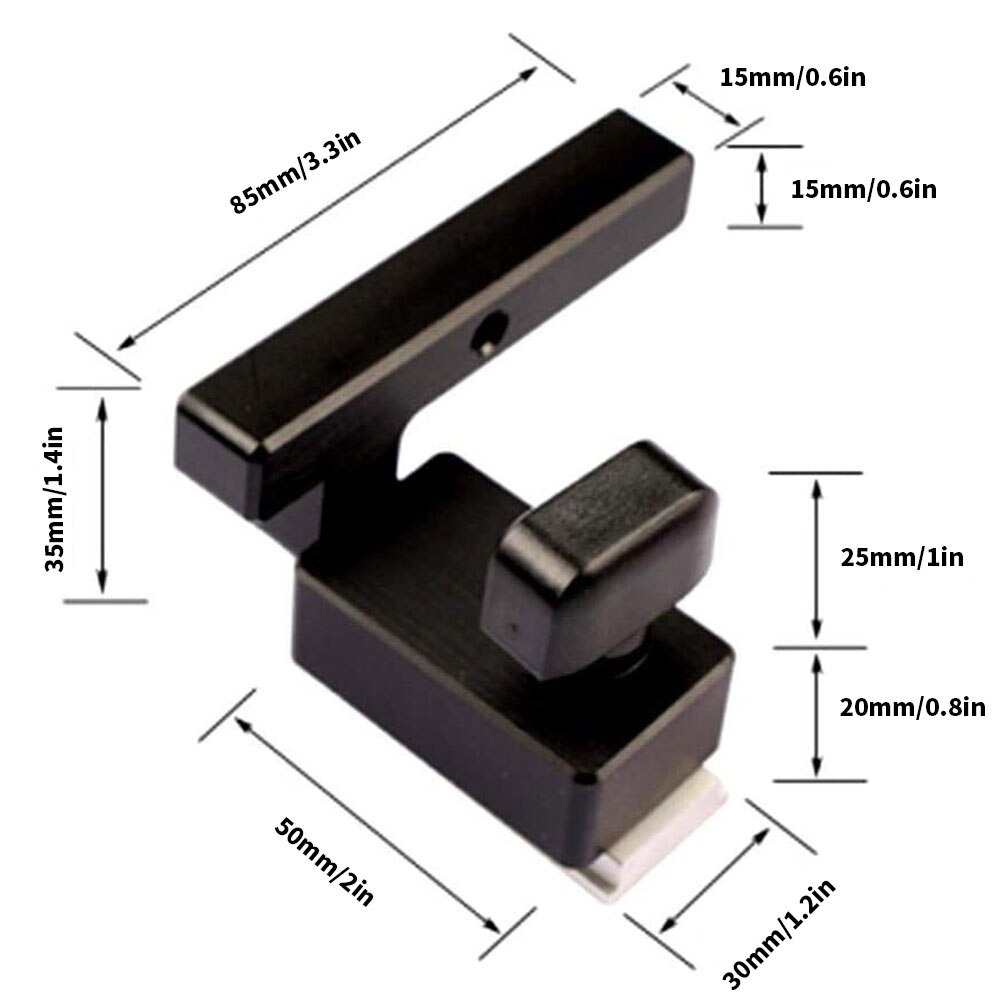 Woodworking T Slot Stopper Miter Gauge Fence Connector Alloy Miter Track Stop Block Saw Table Sliding Brackets Chute Limiter