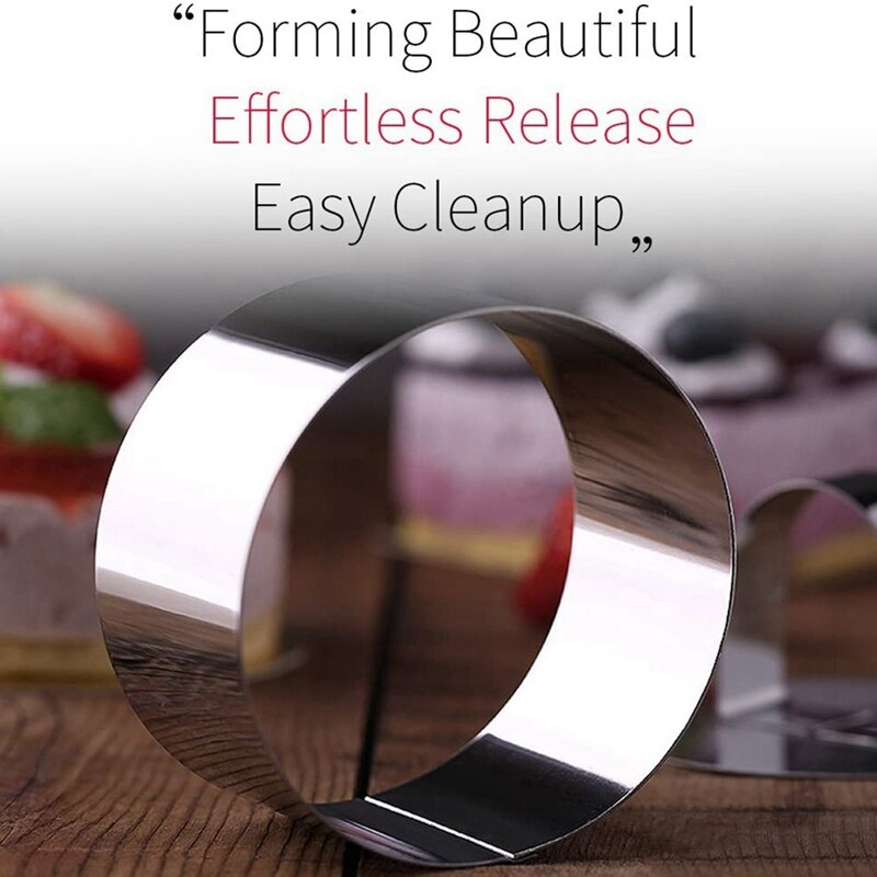 Pasta Cup Met Druk Ringen Voor Gebak Gebak Snijders Ring, Rvs, Ronde