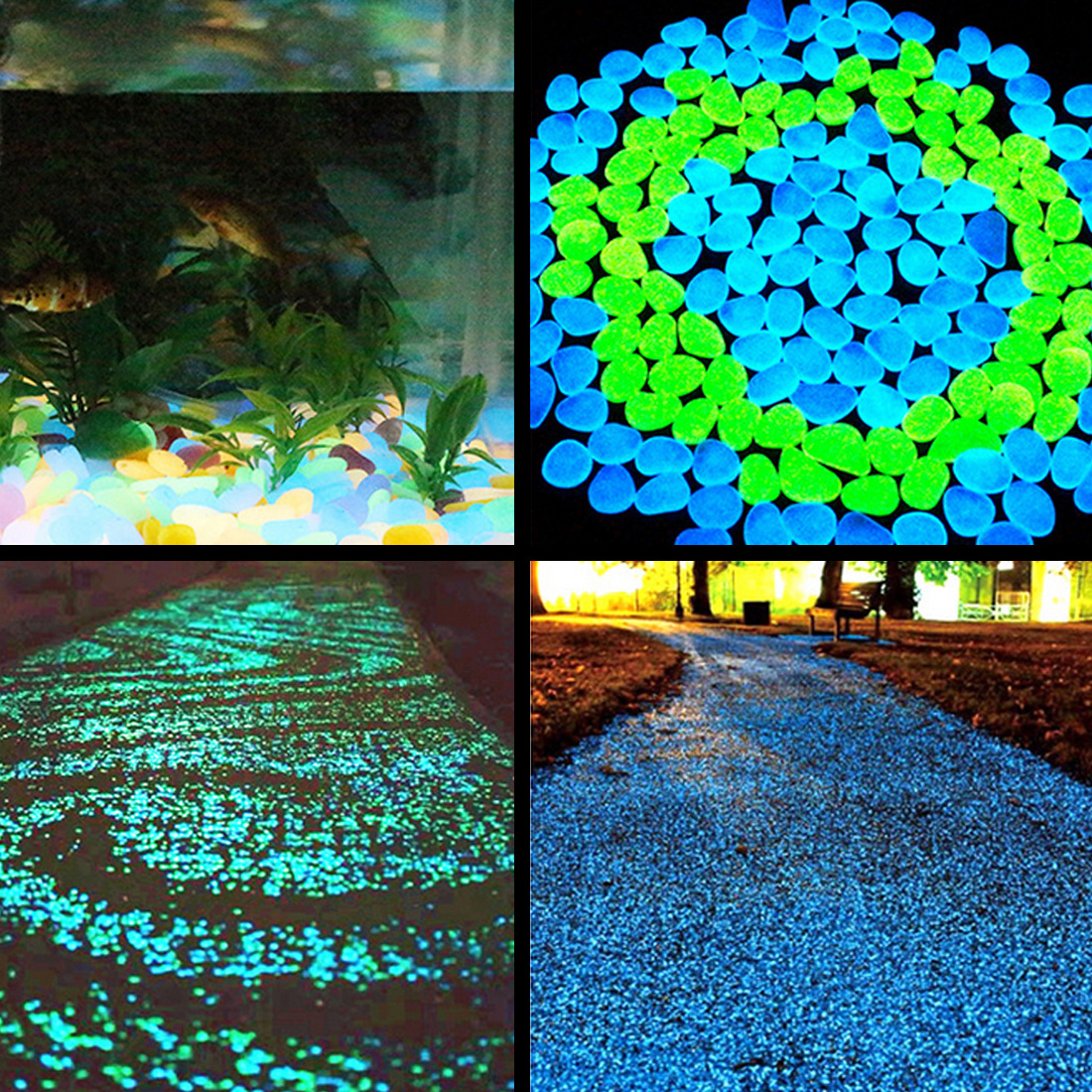 10Pcs Fish Tank goose egg Aquarium Decoration Garden Supplies Glow in the Dark Luminous Pebbles Artificial Stone