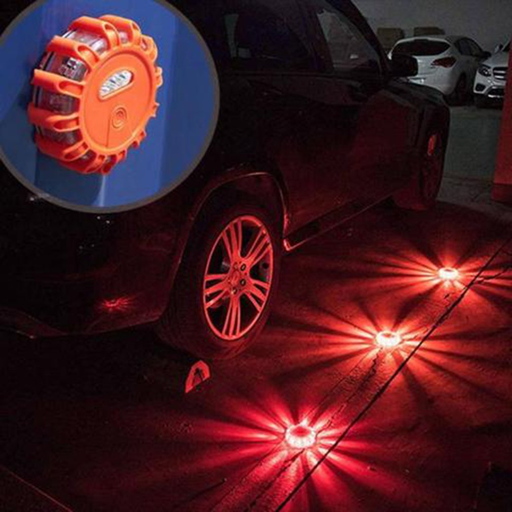 2pcs LED Warning Light Multi-functional LED Indicator Lights AAA Powered Traffic Safety Warning Indicator Lightings