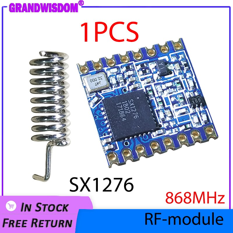 1p 868MHz super low power RF LoRa module SX1276 chip Long-Distance communication Receiver IOT Transmitter SPI IOT with antenna