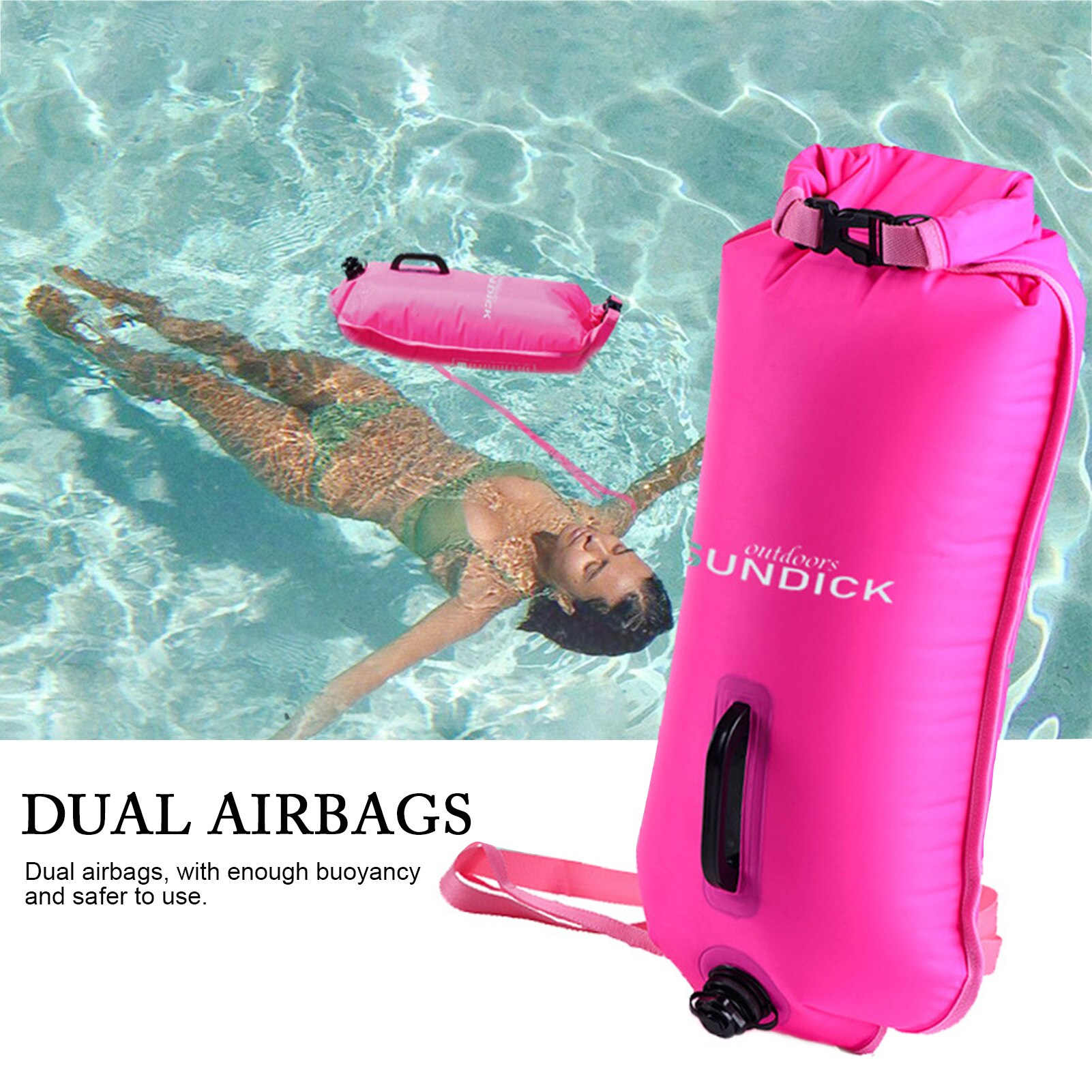 Zwemmen Boei Drie-Layer Dubbele Airbag Zwemmen Boei 28L Waterdichte Droge Drift Bag Drifting Rafting Drybag Voor Zwemmen accessoires