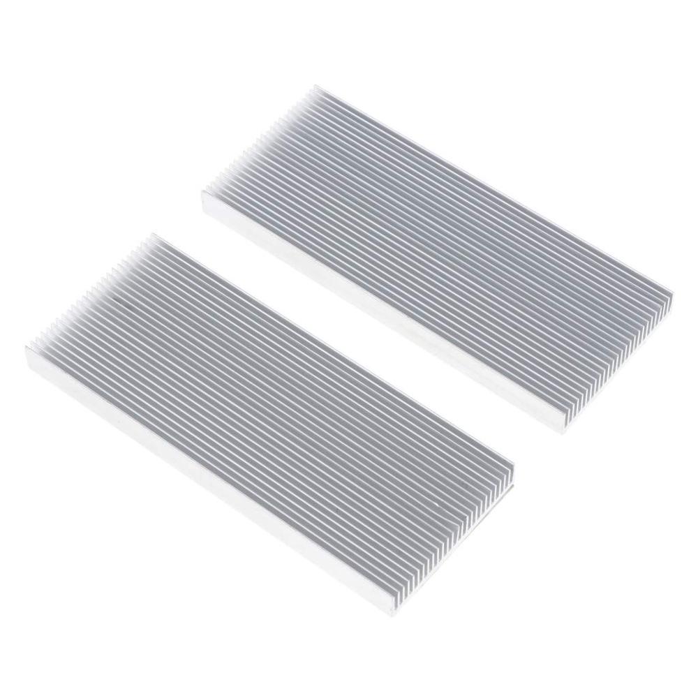 2PCS 100x41x8mm Aluminum Heat Sink Heatsink For High Power LED Amplifier Transistor