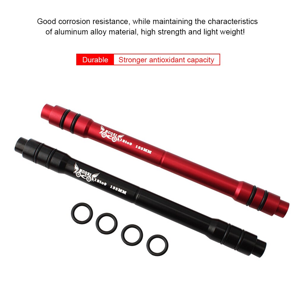 Fiets Steekas Adapter Conversie Voor Voorwiel 12Mm Steekas Hub Fit Om 9Mm Steekas Fiets hub Adapter