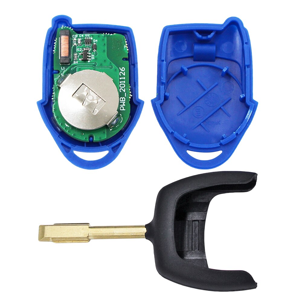Clé télécommande à 3 boutons, 433MHz 4D63 6F, puce FOB pour Ford Transit WM VM 2006 – P/N: tête de lame FO21