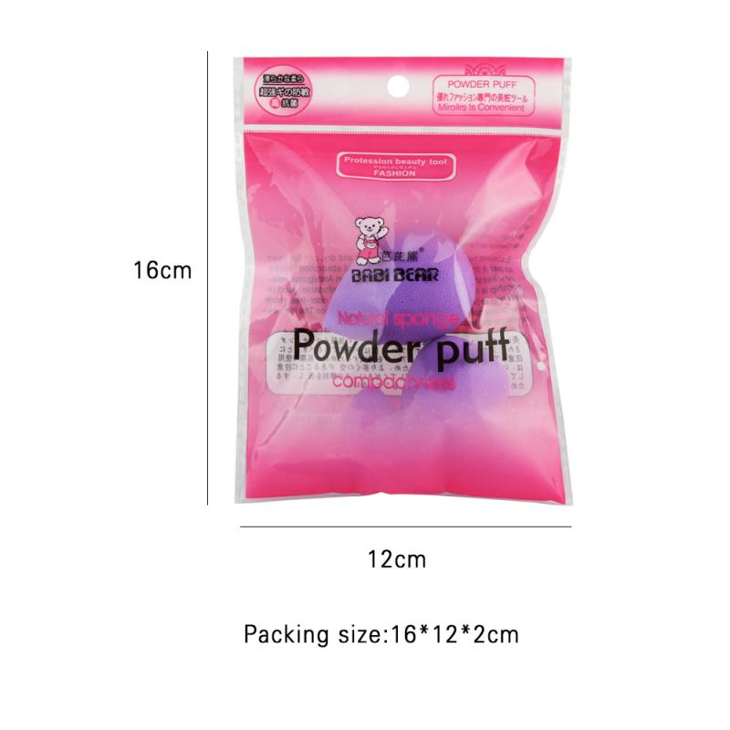 3 unids/set esponja para base forma de lágrima de maquillaje esponja usar para aplicar todo tipo de maquillaje
