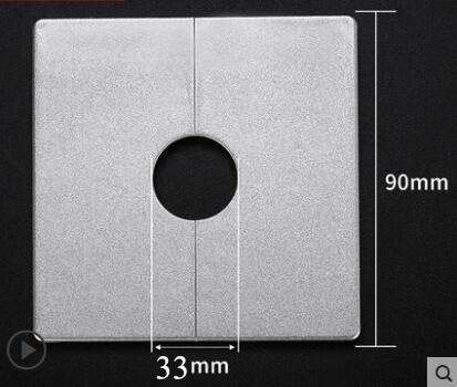 Kunststoff Zauberstab Draht See abdeckung 86 typ Kreuzung Kasten Auslauf kabel Schutz wasserhahn winkel ventil Rohr stecker Dekor abdeckung schnappen-auf Platte: Silber-  33mm