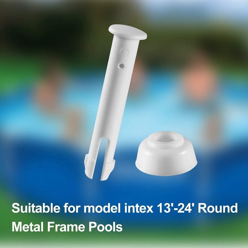12 Stuks Plastic Zwembad Joint Pins & 12 Pcs Rubber Afdichtingen Voor Intex Boven Grond Ronde Frame Zwembad Onderdelen 28270-28273(2.36In)