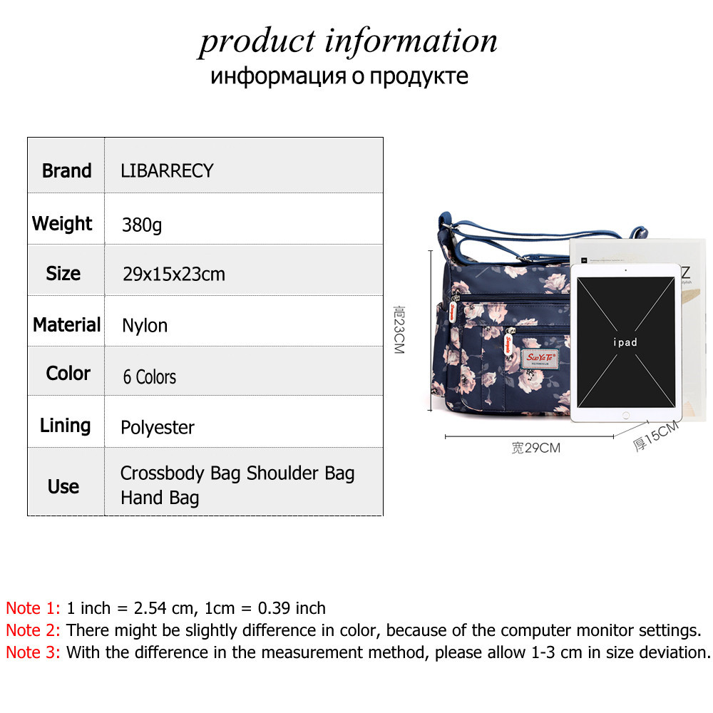 Nylon Bloemen Patroon Dames Schoudertas Multifunctionele Vrouwen Handtassen Reistas Sac Femme