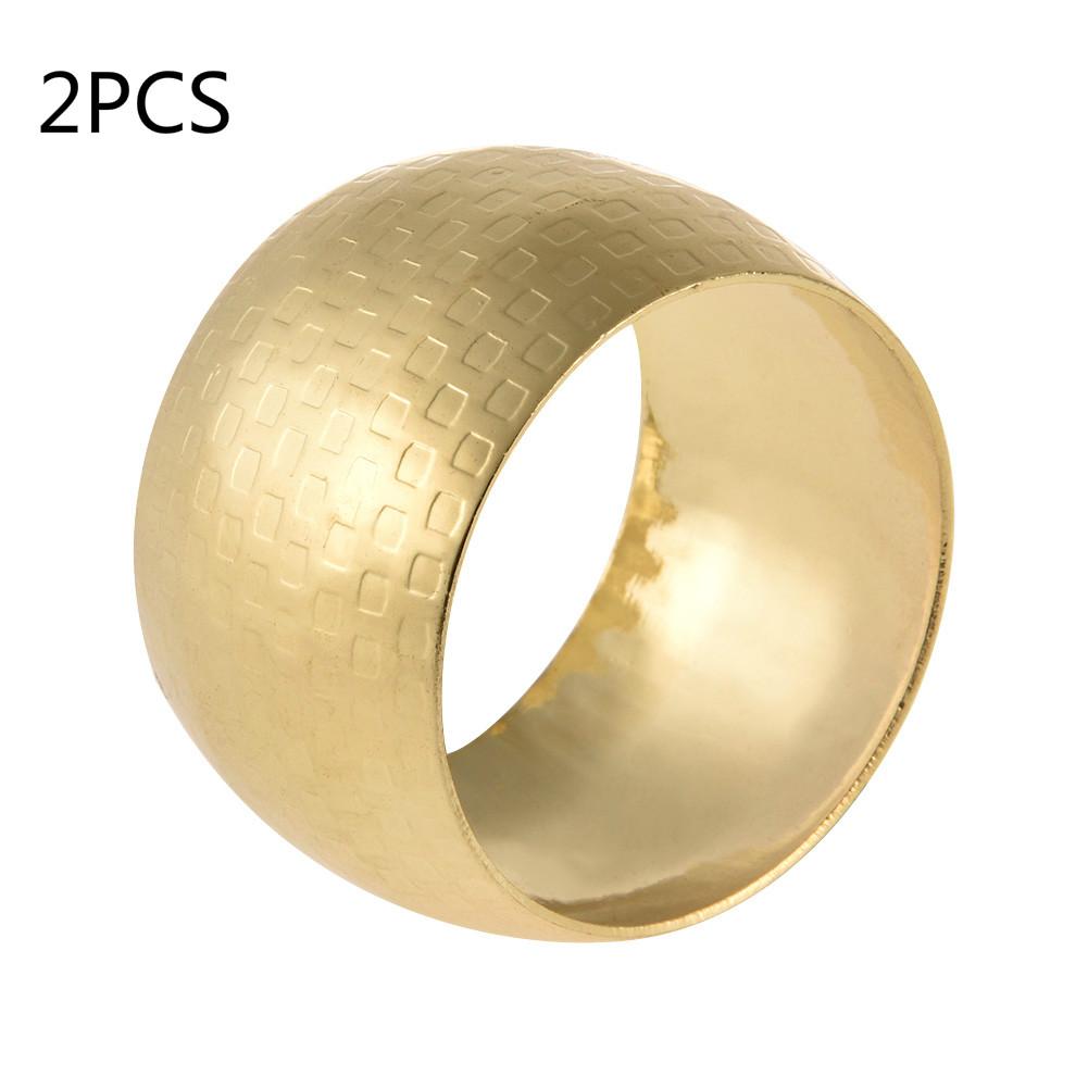 2 pièces/1pc chinois serviette boucle métal moderne rond serviette anneau serviette boucle tissu anneau hôtel ménage Table décorations: 2pcs A