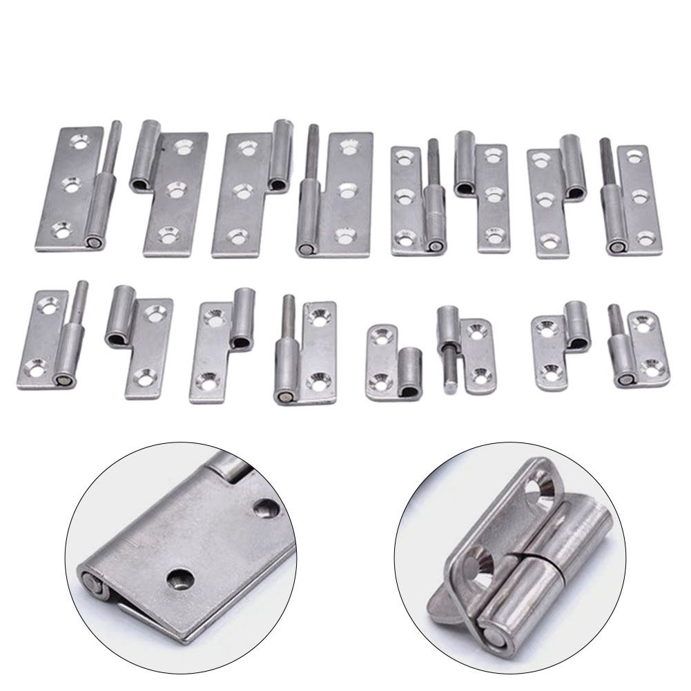 Detachable Hinge 2/2.5/3/4 Inch Stainless Steel Flag Shape Hinge For Aluminum Door Bathroom Slip Joint Removable Hinge Hardware
