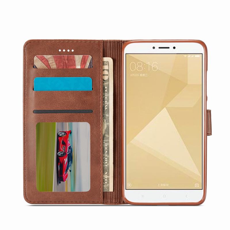 Fundas abatibles lisas de lujo para Xiaomi Redmi Note 4 4X X, fundas magnéticas de cuero para teléfono Xiaomi Redmi Note 4 Note 4X, funda billetera
