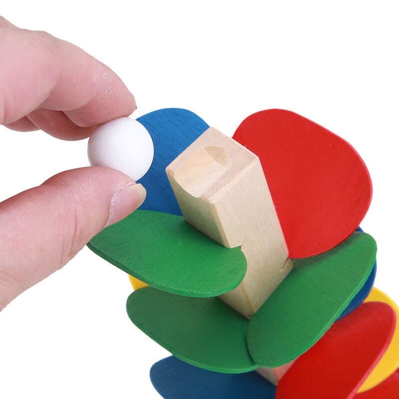 Baby DIY Wooden Toys Puzzle Blocks Ball Run Track Assembly Games 0-12 Months Infant Montessori Toys Educational Toy Kids