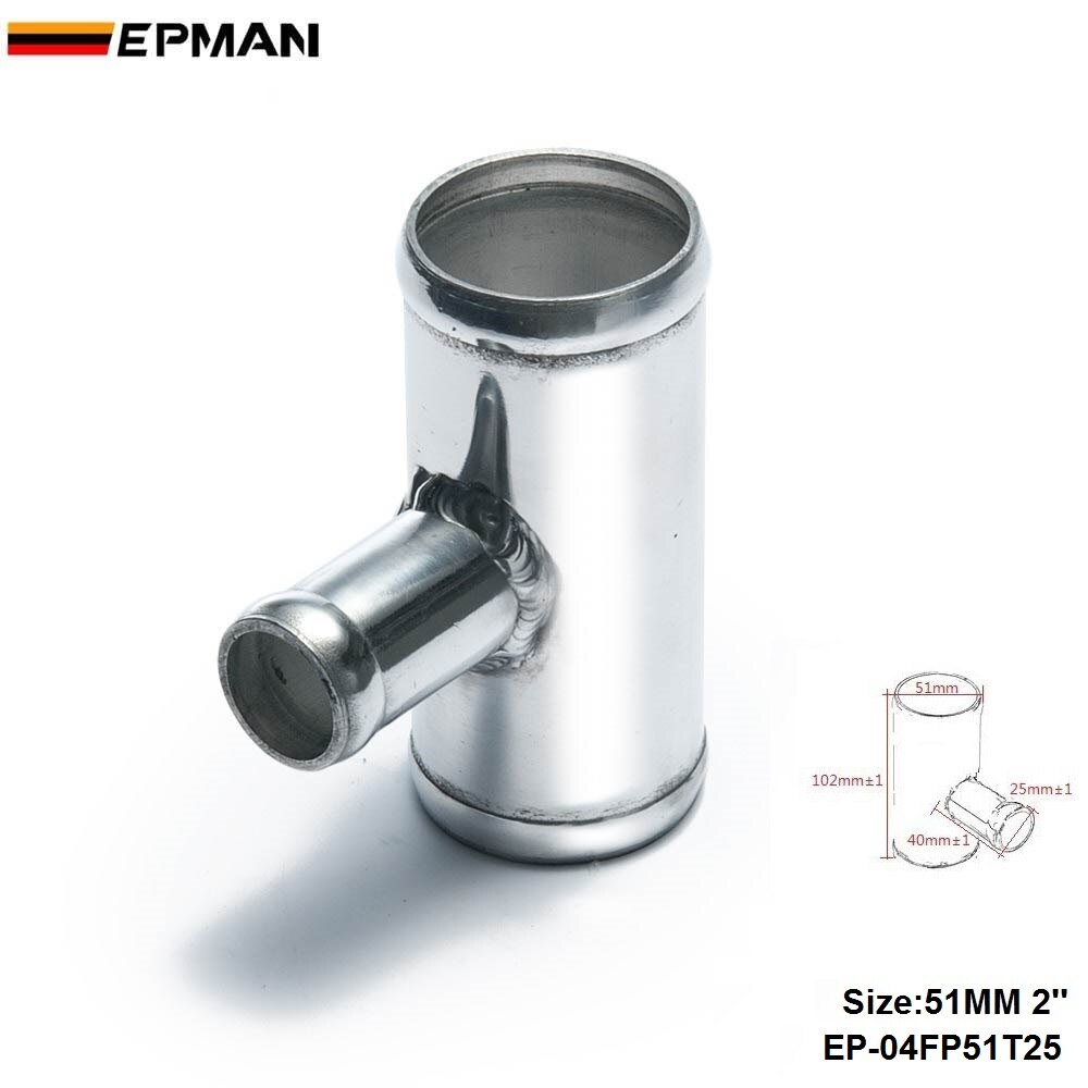 Universal bov t-rør 51mm 2 "udløb 25mm afblæsningsventil t samling adapter til bmw  e39 5- serie  (2000-  ) ep -04 fp 51 t 25