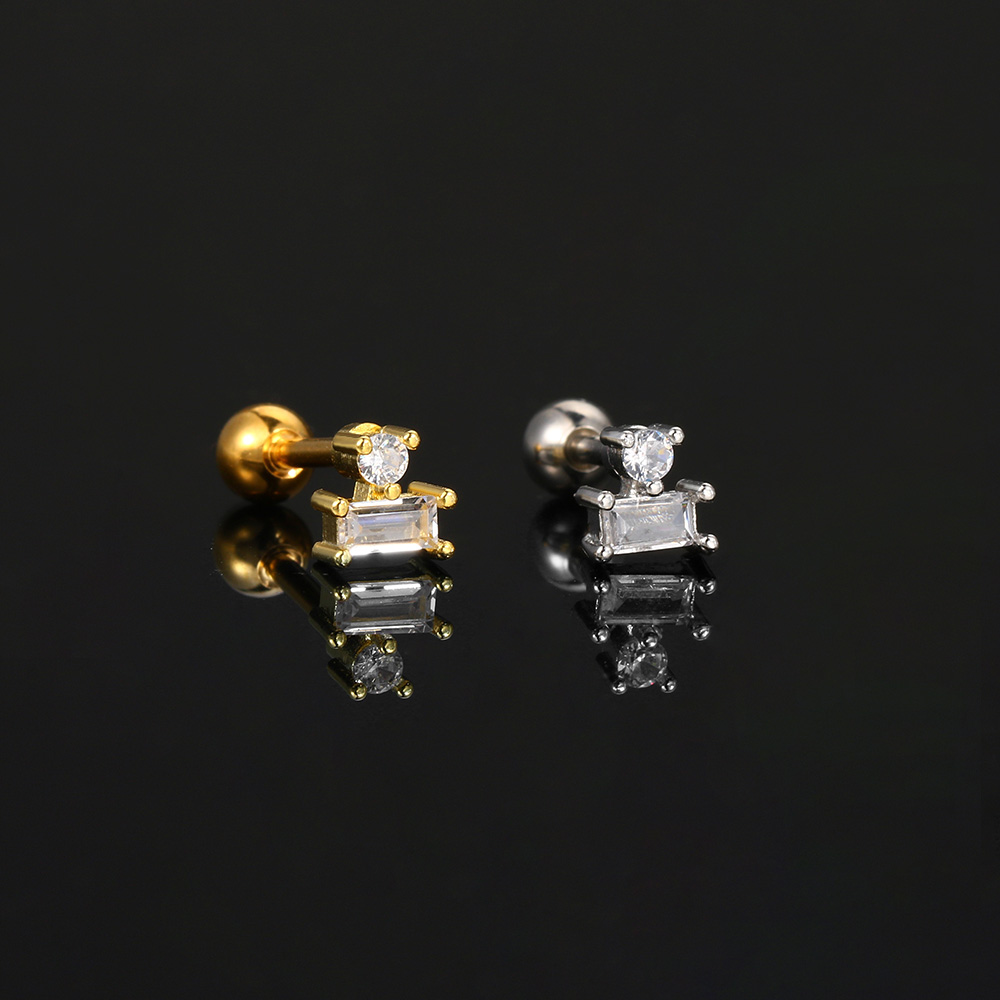 Piercing Hoop Earring for Women Rook Lobe Cartilage Heart Ear Percing Tragus Helix Chain Earring Stainless Steel Jewelry CC149