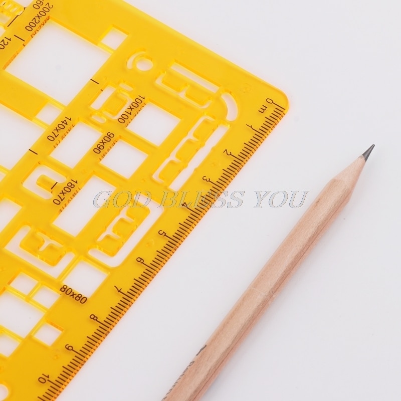 Architectural Template Ruler Drawings Stencil Measuring Tool Supply