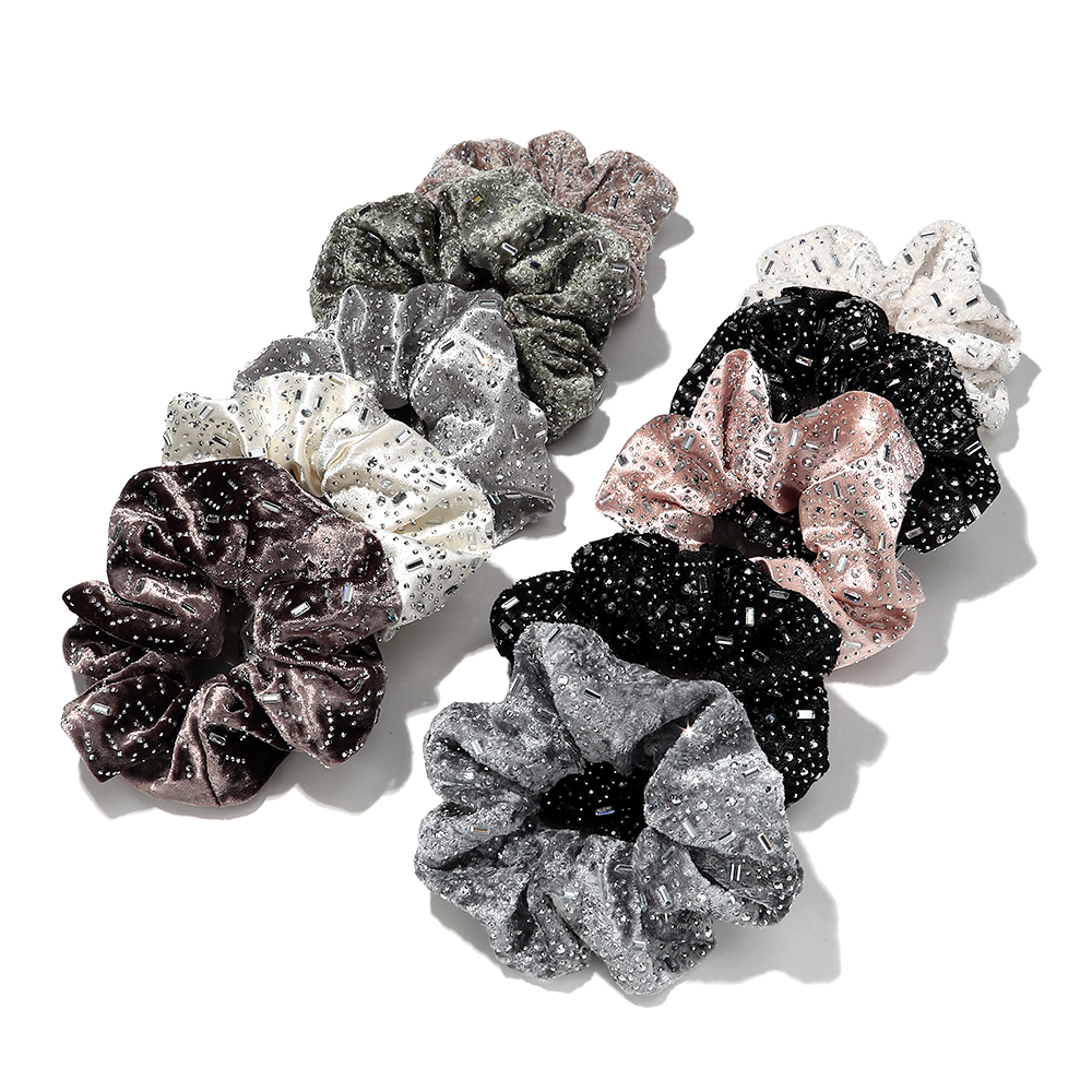 Luksusowe, szerokie opaski do włosów z kryształkami dla kobiet, błyszczące, elastyczne, duże, sznurkowe akcesoria do włosów dla kobiet