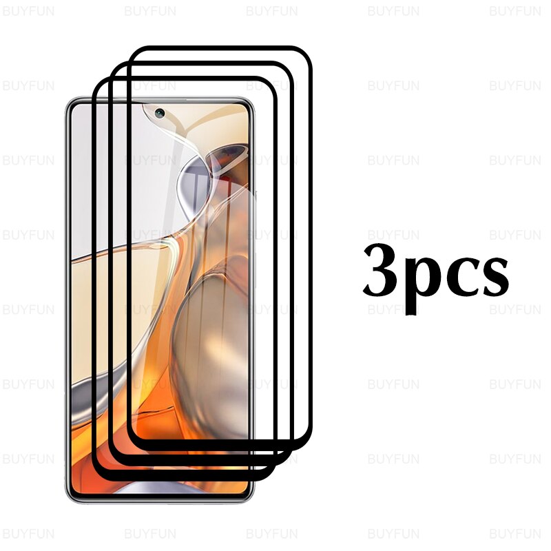 Für Xiaomi 11 T Profi 6,67 zoll Vorne Bildschirm Schutz Glas Für Xiaomi Mi11 T Xiomi 11 T Profi Gehärtetem schutz Kamera Objektiv Glas: Pro Xiaomi 11T / 3Stck Schwarz