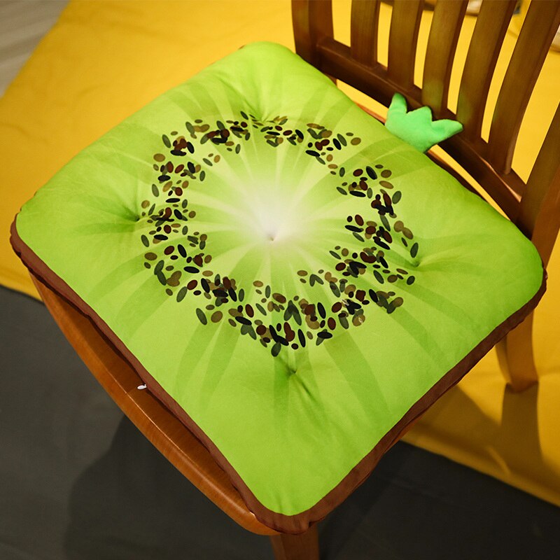 3d kawaii simulation vandmelon citron frugt blød pude plys sødt legetøj sofa pude fyldt hjem bil dekoration børn pige: Kiwi / 45cm