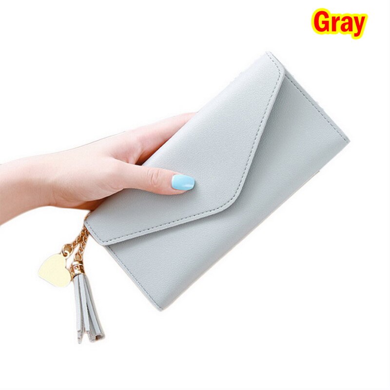 Ladies Cute Bowknot Women Long Wallet Portable Clutch Bag Purse Phone Card Holder Bag Wallet: A