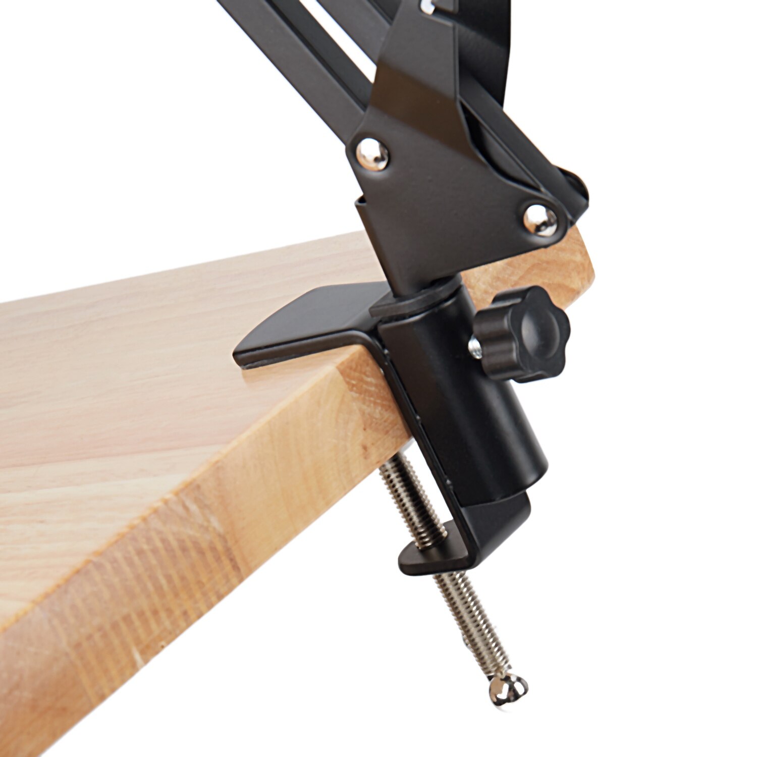 FFYY-NB-35 Microphone Scissor Arm Stand and Table Mounting Clamp&amp;NW Filter Windscreen Shield &amp; Metal Mount Kit