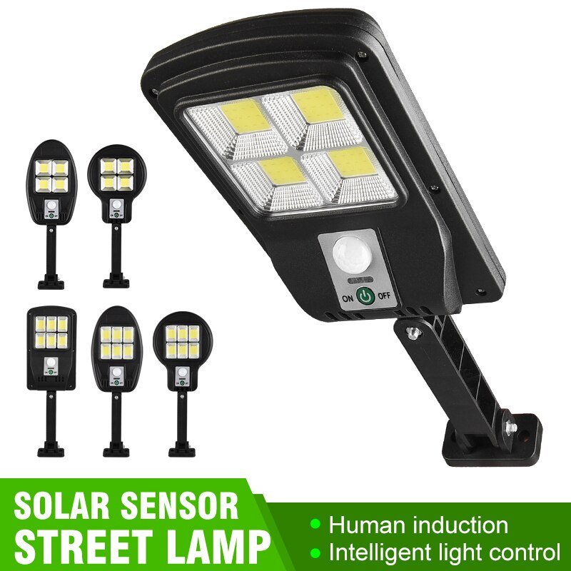 Solar Sensor Wall Light COB Waterproof Human Induction Street Lamp Garden Outdoor Courtyard Sensor Street Solar Light