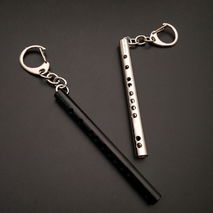 1PC Mini Pocket Musical Instrument Keychain Cosplay Prop Accessories Flute Keyring Key Chain Pendant Music Instruments
