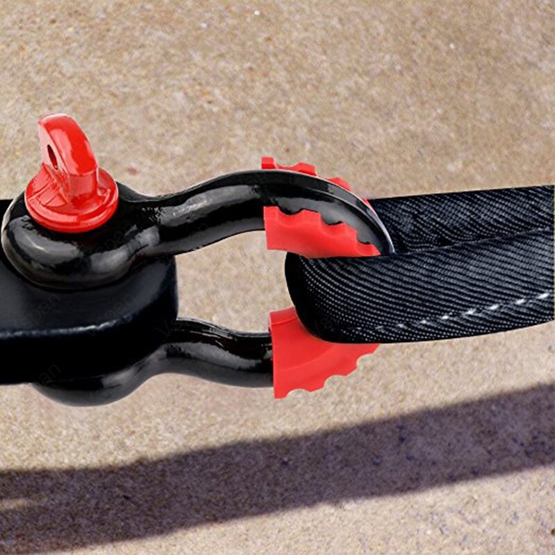 2 stücke Schäkel Schutz Abdeckung 5/8 D Schäkel Isolator Anti Rassel Schutz Abschleppen Teile Für Jeep Offroad Erholung 4x4 zubehör