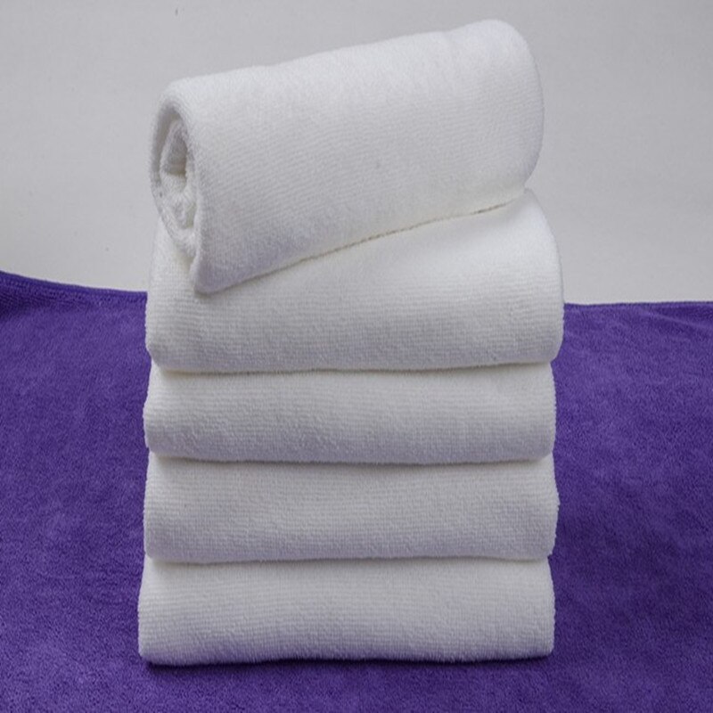 30*60cm bærbare hvide bløde vaskeklude håndklæder mikrofiber stof ansigt håndklæde hotel badehåndklæde 1/5/10 stk