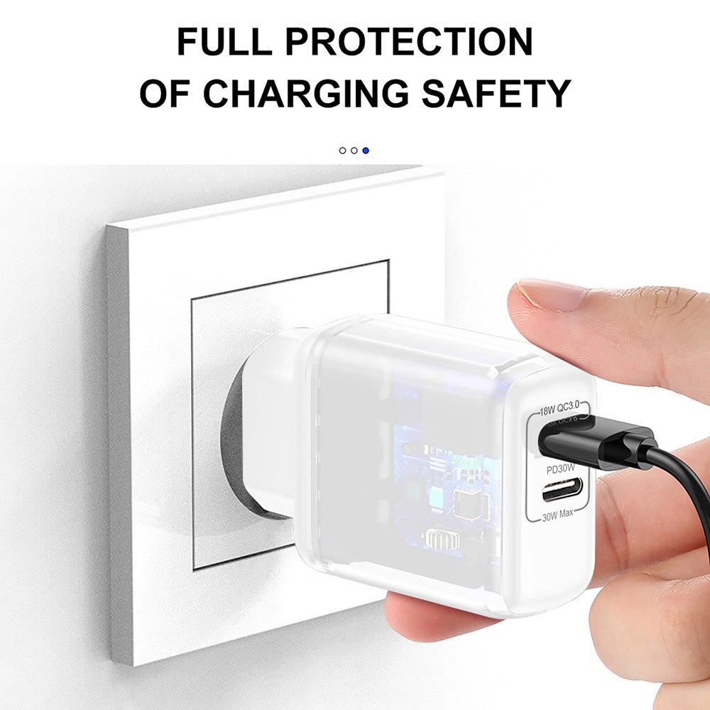 PD 30W USB Quick Charge Typ C PD QC 3,0 Schnelle Lade Für iPhone 13 12 11 Pro Max samsung S21 Wand Telefon Ladegerät Reise Adapter
